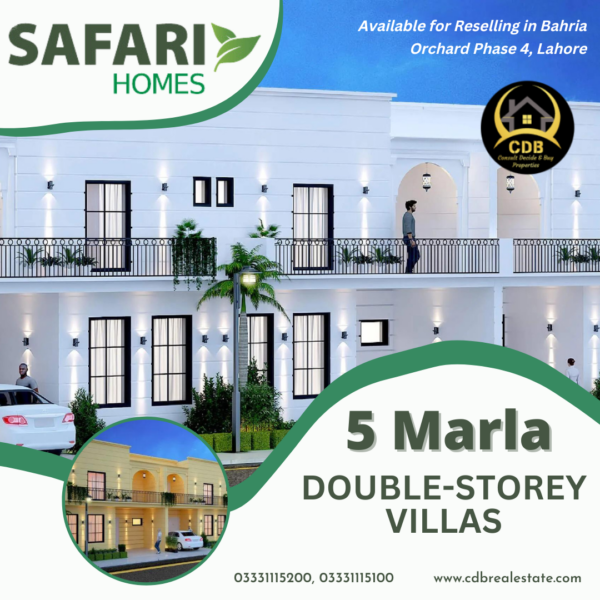 Safari Homes: 5 Marla Double-Storey Villas Available For Reselling In ...